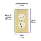 Placa armada interruptor y contacto, línea Standard,aluminio 2