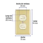 Placa armada 2 interruptor sencillo, línea Standard,aluminio 2