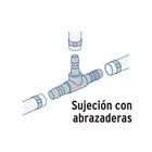 Tee reducida inserción central 3/4' x 1/2' de polipropileno 2