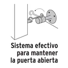 Tope con gancho para puerta, cromo satinado, HERMEX 2