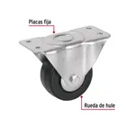 Rodaja hule 3', placa fija con balero, carga 60 kg, FIERO 2