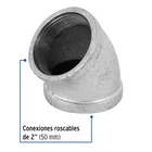 Codo 45° acero galvanizado de 2', FOSET 2