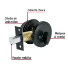 Cerrojo llave-mariposa, negro mate, llave tradicional, BASIC 2