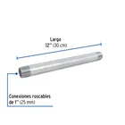 Niple de acero galvanizado 1 x 12', FOSET 2