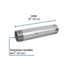 Niple de acero galvanizado 2 x 12', FOSET 2