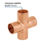 Cruz sencilla de cobre 3/4', FOSET 2