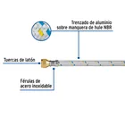 Manguera para gas, aluminio, 3/8' flare, 60 cm, FOSET 2