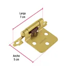 Bolsa 2 bisagras parche de 7 cm, latonado, HERMEX 3