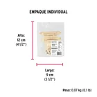 Bolsa 2 bisagras parche de 7 cm, latonado, HERMEX 6