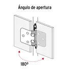 Bolsa 2 bisagras parche de 7 cm, níquel satinado, HERMEX 4