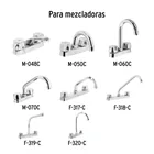 Juego de manerales hex metálicos p/lav-fregadero,cromo BASIC 5