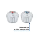 Juego 2 manerales acrílico trans p/lavabo y fregadero, BASIC 2
