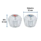 Juego 2 manerales acrílico trans p/lavabo y fregadero, BASIC 3