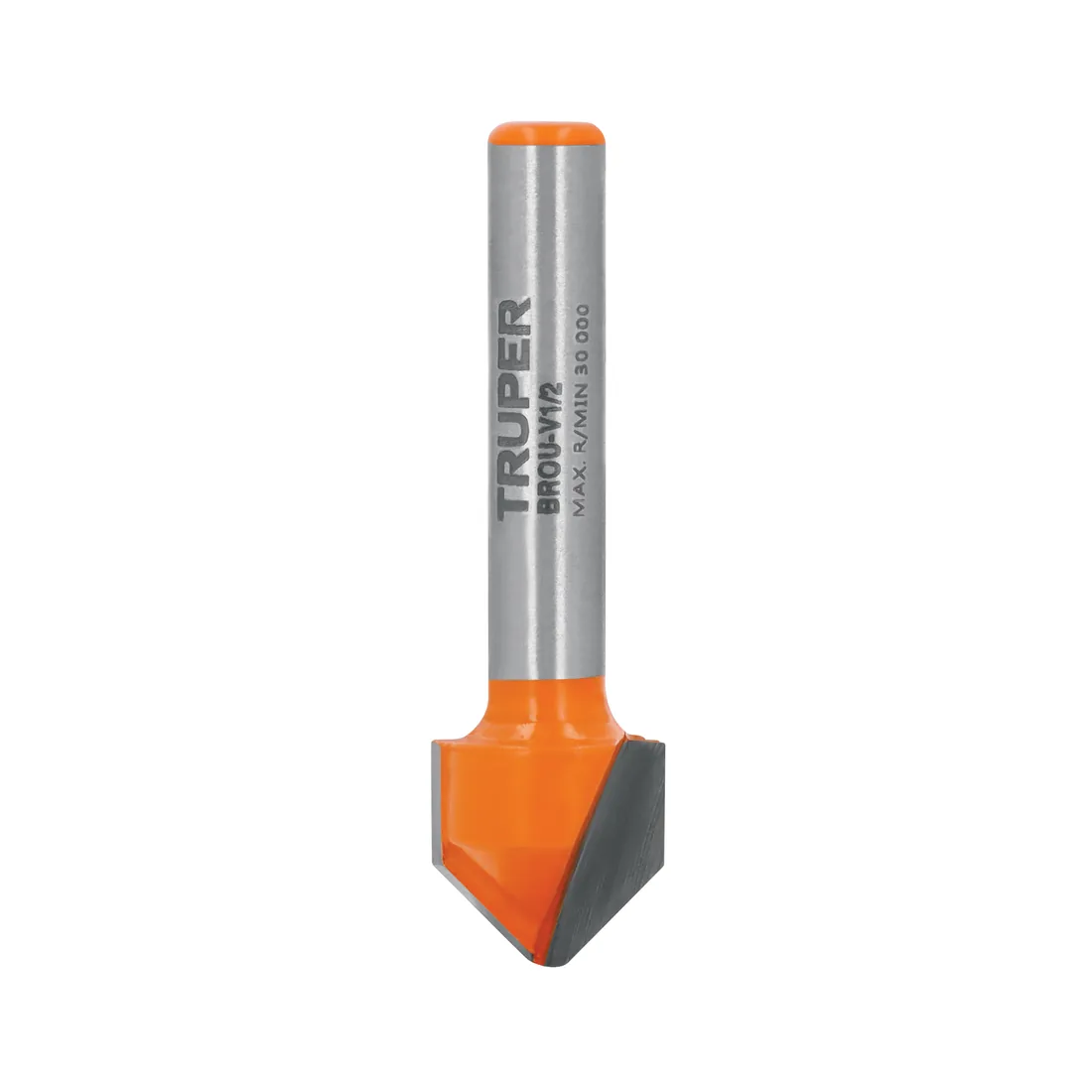 Broca para router, corte en 'V', 1/2', TRUPER