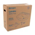 Lavabo de porcelana con rebosadero, marfil, FOSET 4