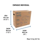 Lavabo de porcelana con rebosadero, marfil, FOSET 5