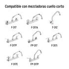 Cuello corto para mezcladora de fregadero, cromo, BASIC 4