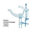 Contra para lavabo, con rebosadero,sistema automático, cromo 5
