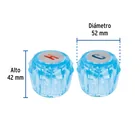 Juego 2 manerales acrílico azul p/lavabo y fregadero, BASIC 3