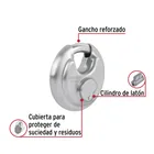 Candado circular de acero inoxidable, 70 mm, cilindro latón 2